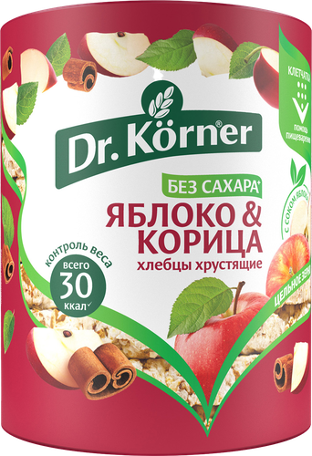 

Хлебцы Dr. Korner Злаковый коктейль яблоко и корица 90 г