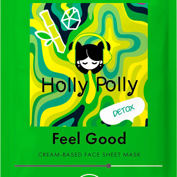 Маска тканевая Holly Polly Feel Good для лица с углём и экстрактом бамбука 22 г 1 шт