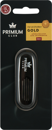 Ароматизатор автомобильный Premium club Prestige Gold, на дефлектор, Арт. 10353