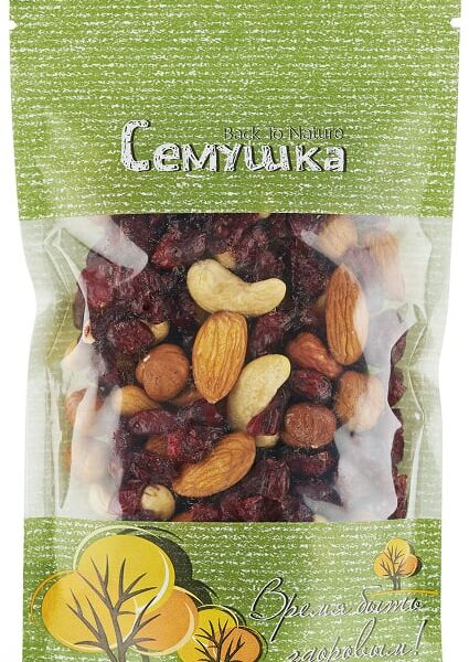 Смесь орехов Семушка с клюквой 100г