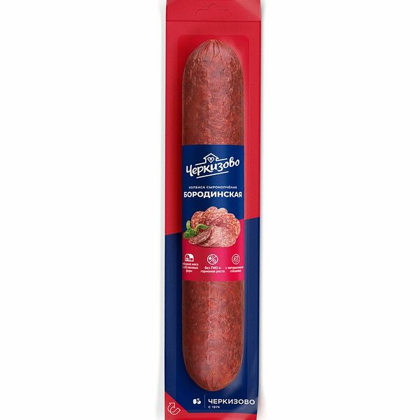 Колбаса сырокопчёная Черкизово Бородинская, вес