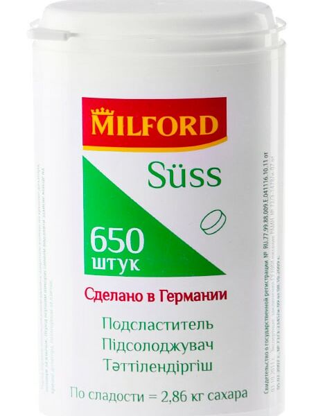 Заменитель сахара Milford Suss 650 таб