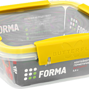 Контейнер ПОЛИМЕРБЫТ Butterfly bright 0.8л, герметичный