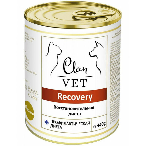 Влажный корм для кошек и собак Clan Clan Vet Recovery в период восстановления 340 г
