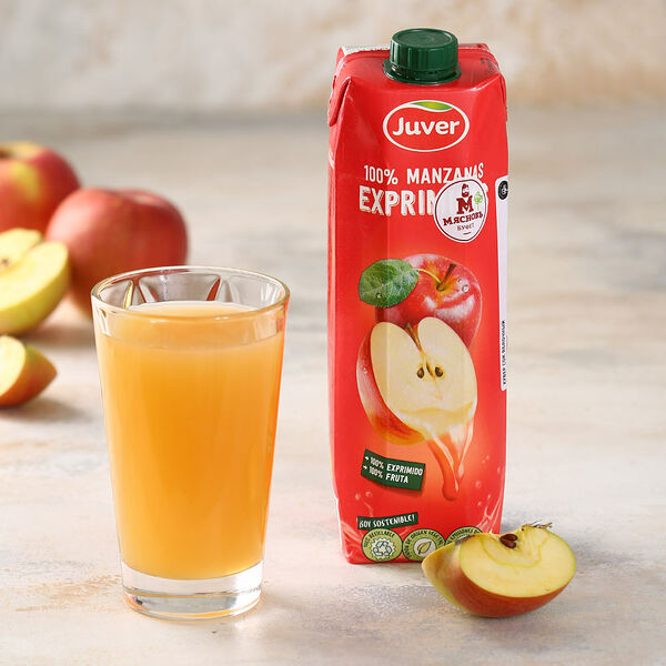 Сок яблочный Juver неосветленный прямого отжима Испания