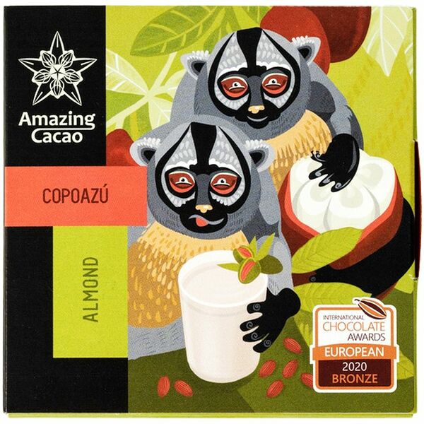 Шоколад горький Amazing Cacao Купуасу с миндалем 62%, 60г