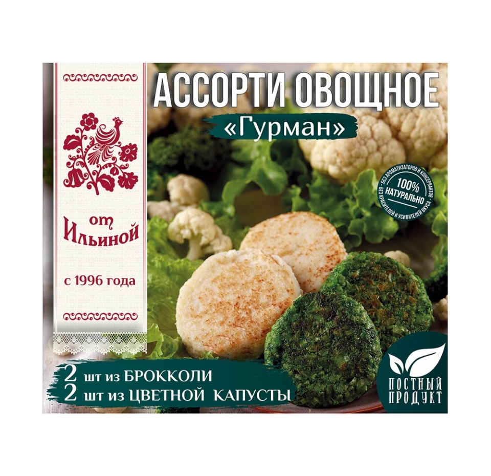 

Ассорти овощное От Ильиной "ГУРМАН" брокколи - цветная капуста 300г, Россия