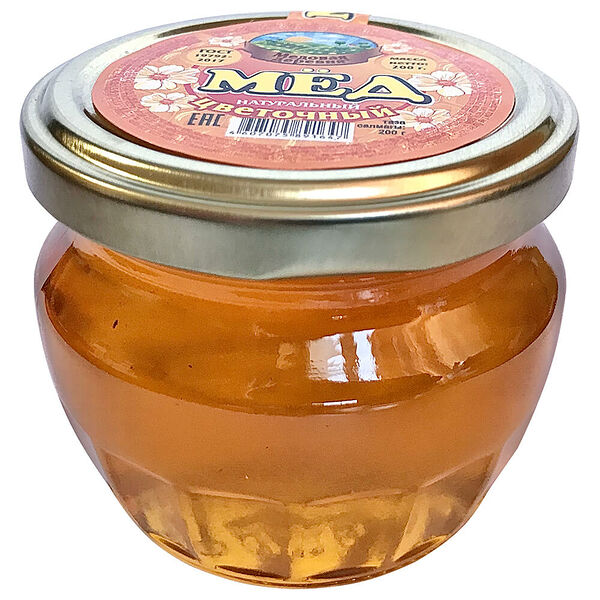 Мед Медовая деревня 200г натуральный цветочный ст/б
