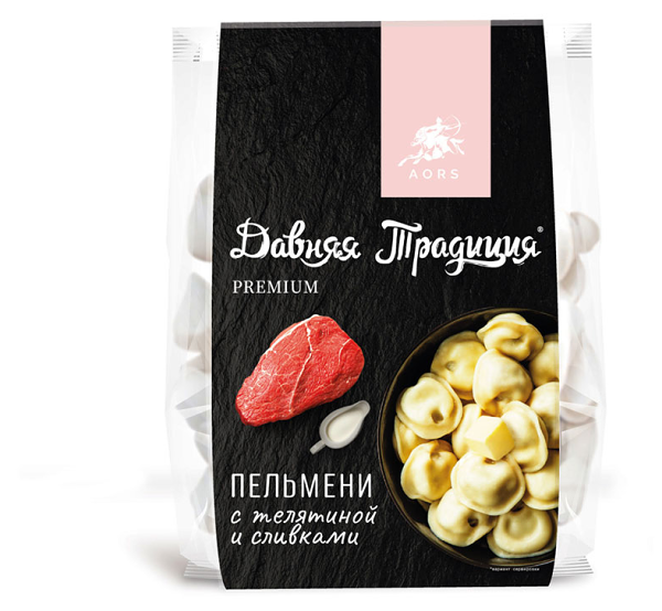 Пельмени Давняя Традиция Premium с телятиной и сливками