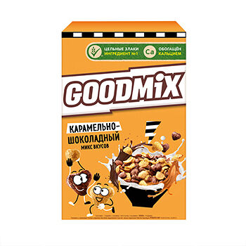 Готовый завтрак Lion Goodmix Карамельно-шоколадный микс вкусов обогащенный кальцием