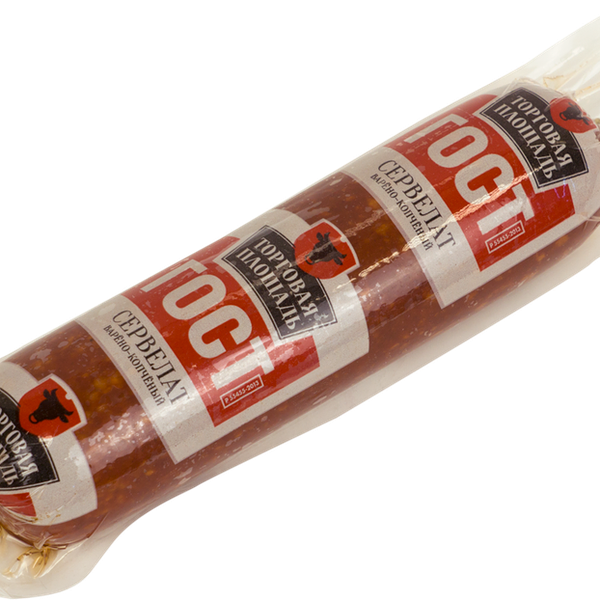 Колбаса ТОРГОВАЯ ПЛОЩАДЬ Сервелат в/к в/с в/у вес 