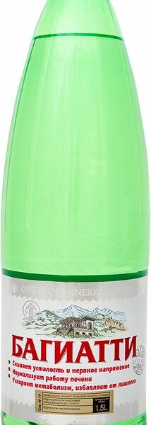 Вода Багиатти минеральная лечебно-столовая газированная, 1.5л