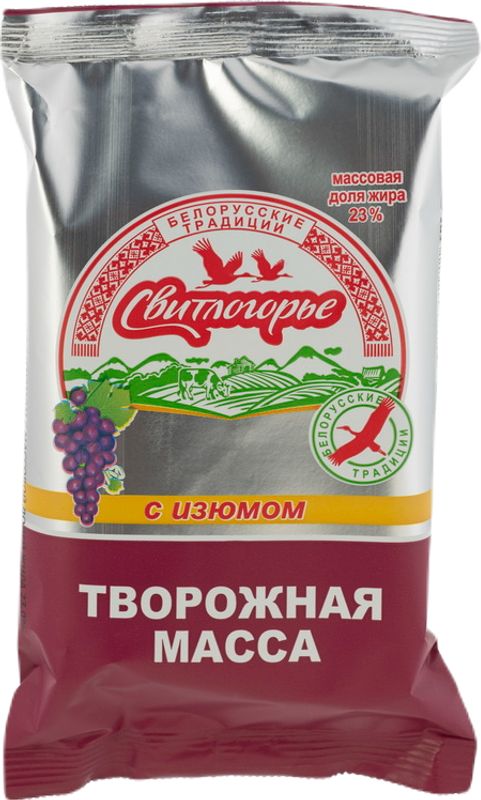 

Творожная масса Свитлогорье с изюмом 23% 180 г
