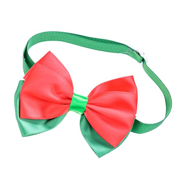 Petmax Галстук-бант красно-зеленый
