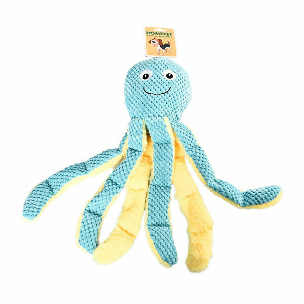 HOMEPET SEASIDE Игрушка для собак Осьминог с пищалкой плюш 43смх31см