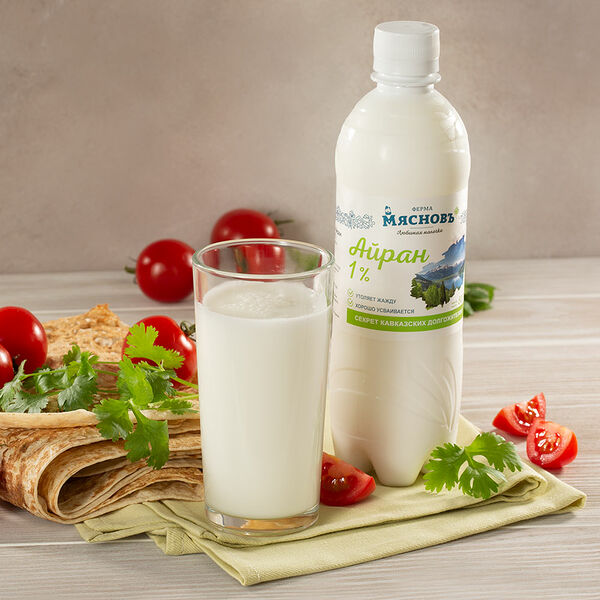 Айран 1% напиток кисломолочный МясновЪ Ферма