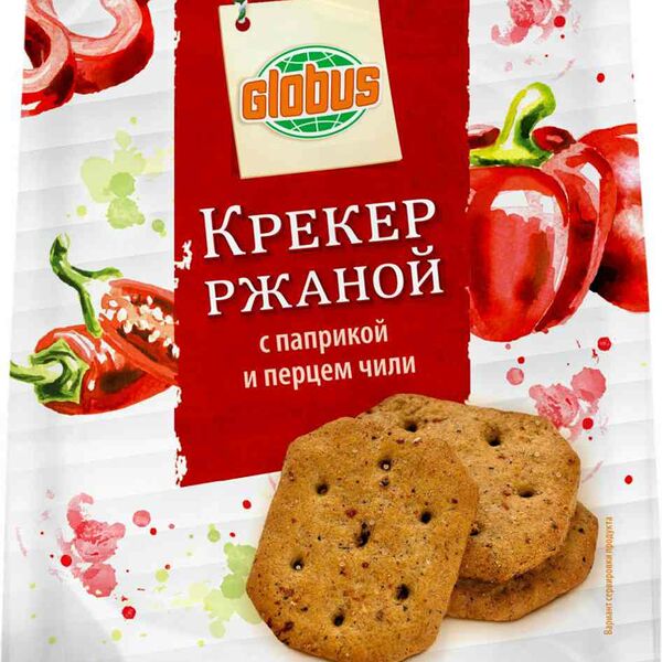 Крекер ржаной Глобус с паприкой и перцем чили