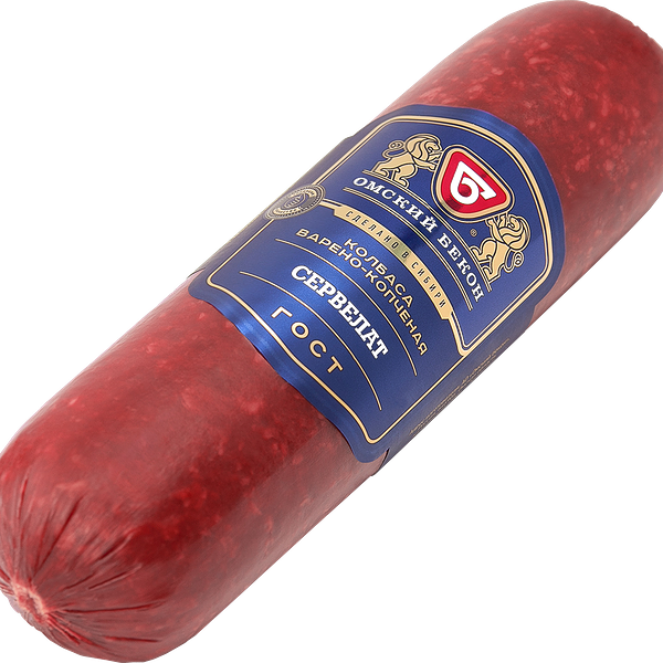 Колбаса варено-копченая Омский Бекон Сервелат 380 г