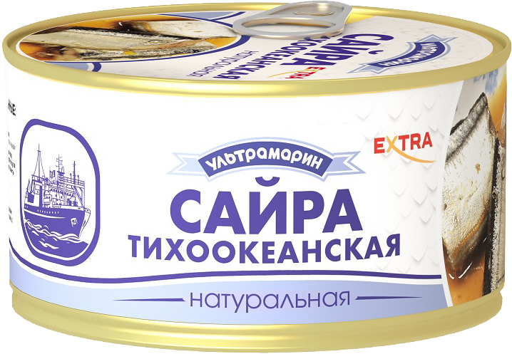 

Сайра Ультрамарин натуральная тихоокеанская Extra