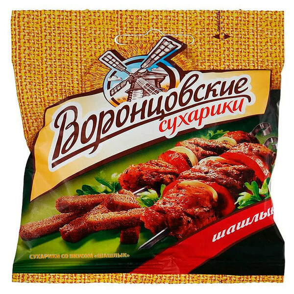 Сухарики Воронцовские шашлык, 80 г