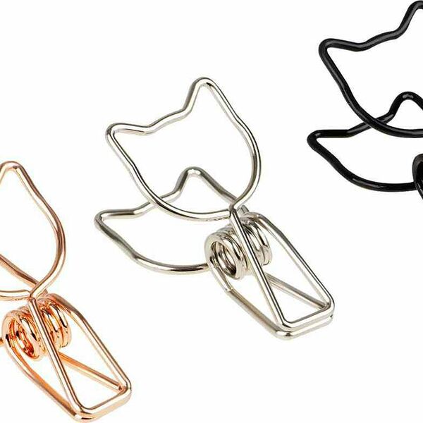 Зажимы для бумаг MeShu Cute Cats цвет в ассортименте, 33 мм