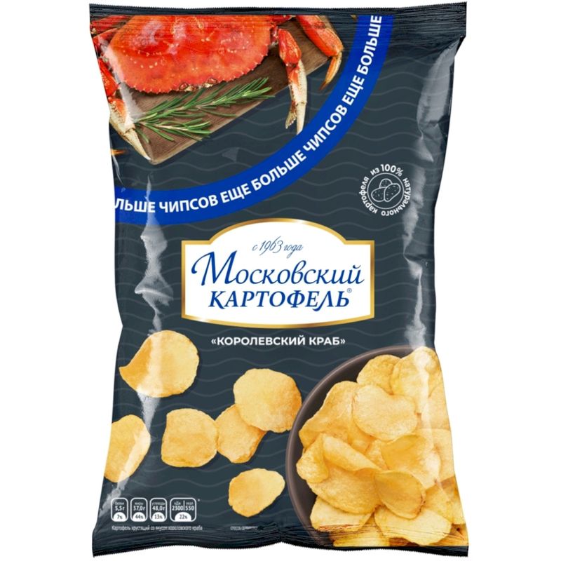 

Чипсы Московский картофель со вкусом Королевского краба 200 г