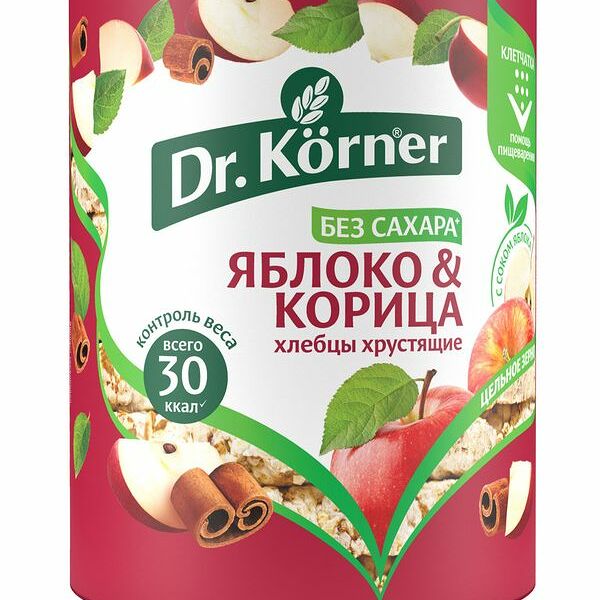 Хлебцы Dr. Korner Злаковый коктейль яблоко и корица 90 г