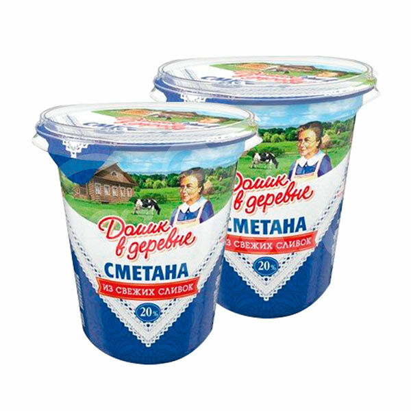 Сметана Домик в Деревне  20% 300гр пл/ст