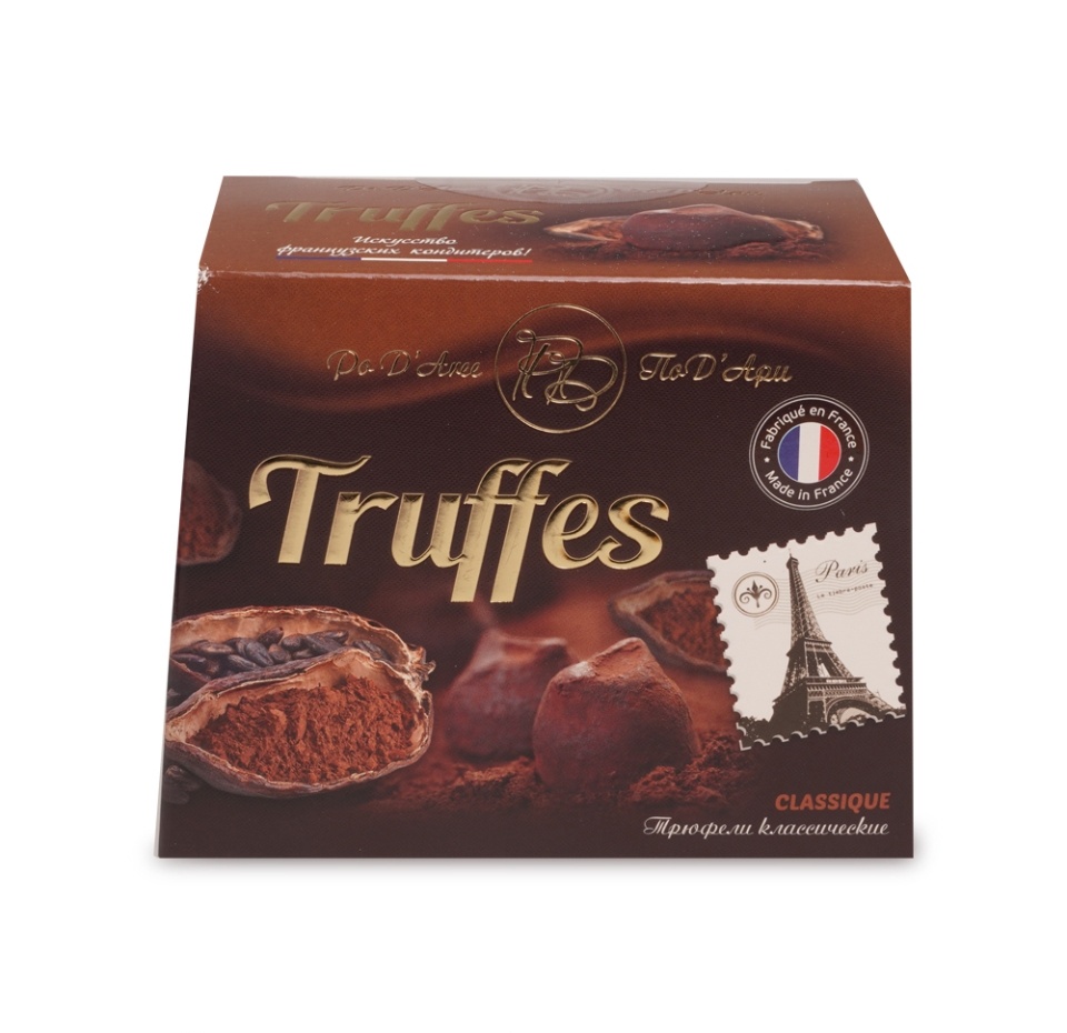 

Шоколадные конфеты ПоД'Ари Трюфель классический 160г, Франция