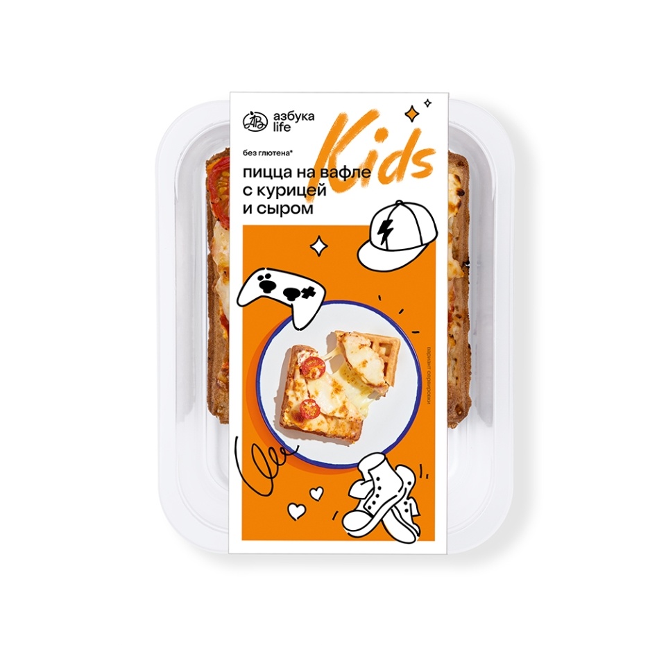 

Пицца без глютена с курицей и сыром «Азбука Life kids» 150 г