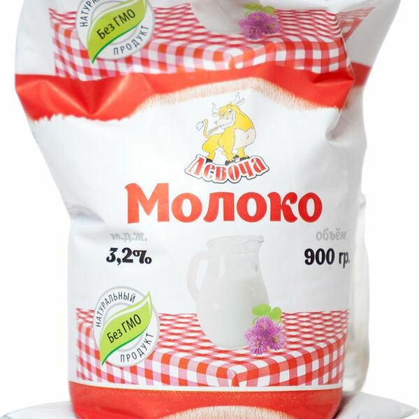 Молоко Левоча Пастеризованное 3.2% 900г