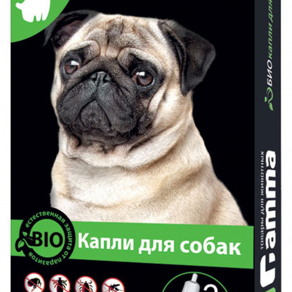 Капли от блох и клещей для собак 2*1мл ТМ Гамма