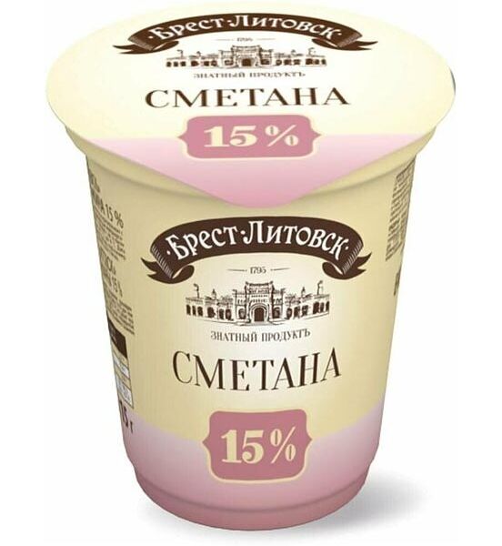 Сметана Брест-Литовск 15%, 315г
