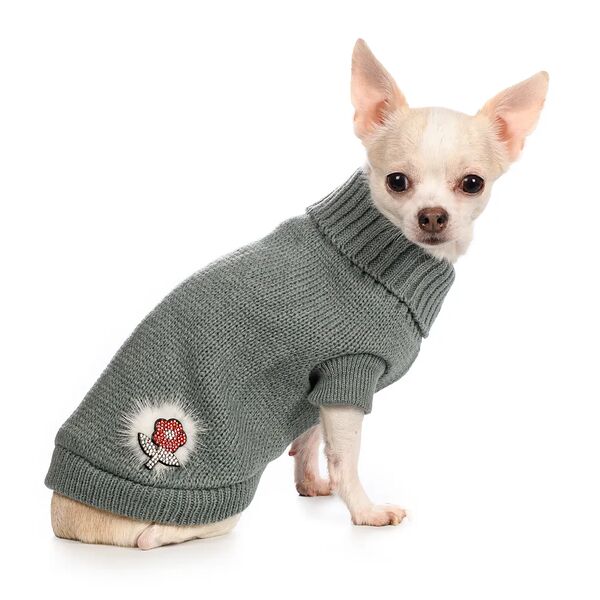 Свитер для собак 20см XS зеленый (унисекс)