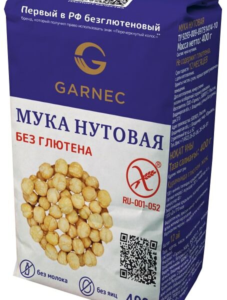 Мука Garnec нутовая без глютена 400г
