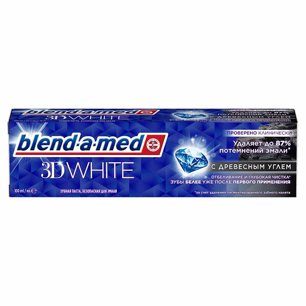 Зубная паста Blend-a-med 3D White С Древесным Углем