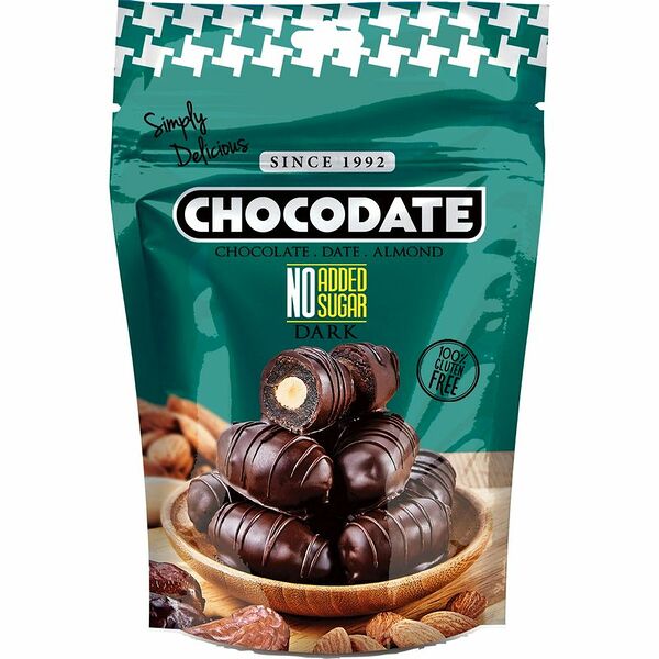 Конфеты Chocodate финики с миндалем в темном шоколаде без сахара, 100г
