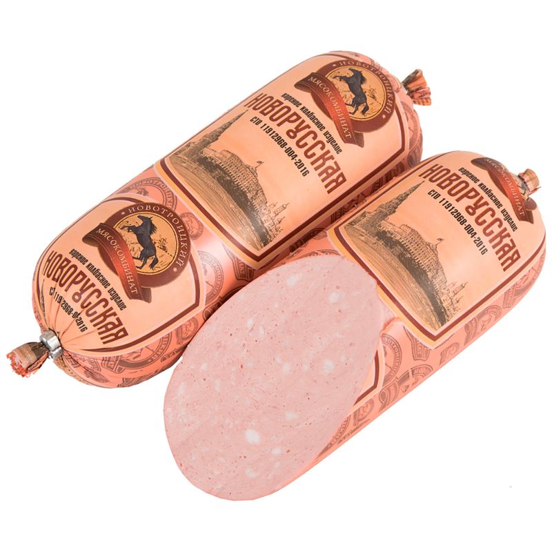 

Колбаса варёная Новотроицкий Мясокомбинат новорусская категория Б 500 г