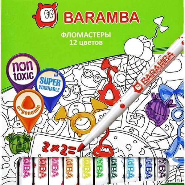 Фломастеры Baramba 12 цветов