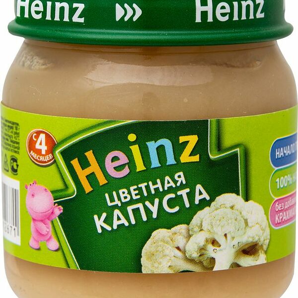 Пюре Heinz из цветной капусты с 4 месяцев, 80г