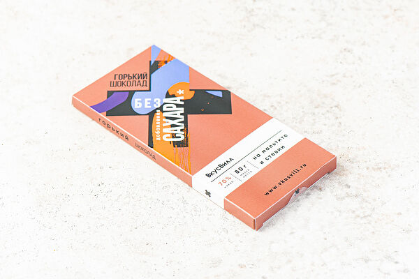 Шоколад горький на мальтите и стевии