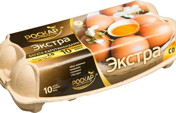 Яйца Роскар Экстра СО коричневые 10шт