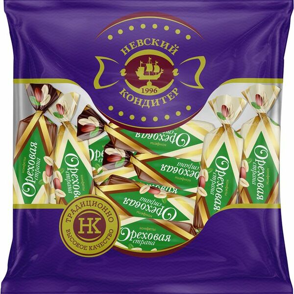 Конфеты Невский кондитер Ореховая страна глазированные с корпусом типа пралине 300г