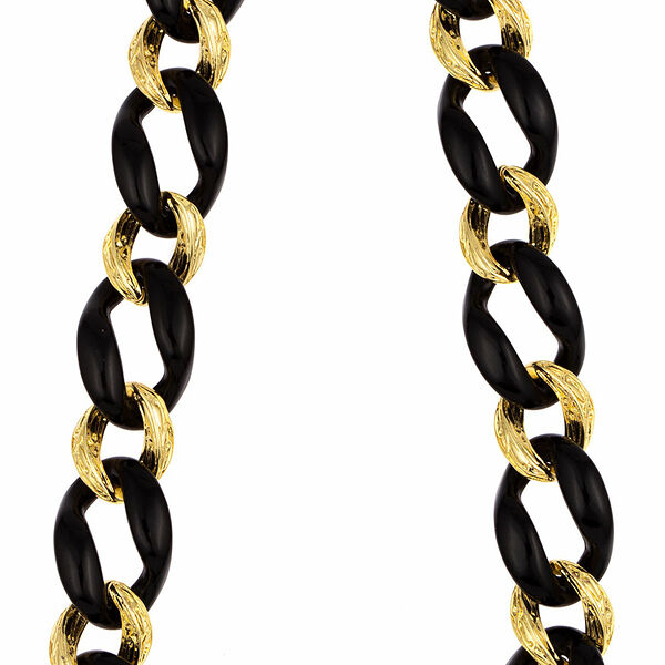 RONDA O/W 22/23 247Nч Колье, ювелирный сплав, ацетат, фианиты, золочение, р.45