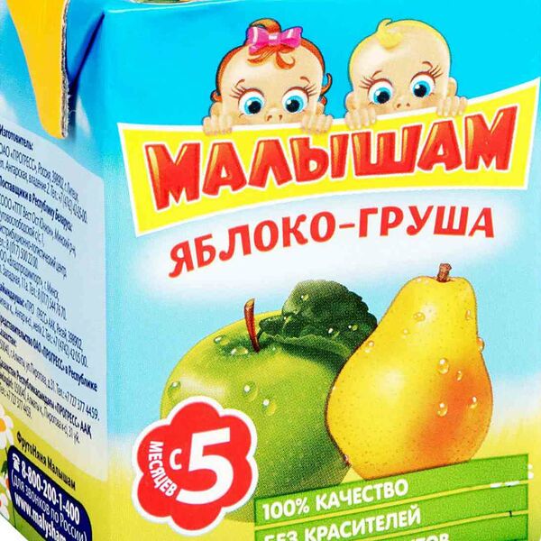 Нектар Малышам Яблоко-груша с 5 месяцев