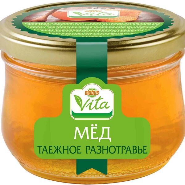 Мёд цветочный Глобус Вита Таёжное разнотравье 270 г