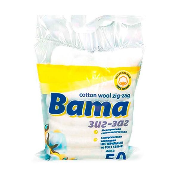 Вата Зиг-заг нестерильная 50 г