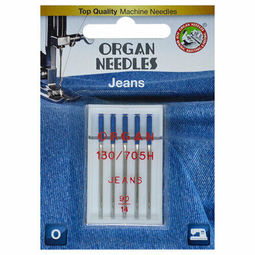 ORGAN иглы машинные для джинсовой ткани № 90, 5 шт Blister