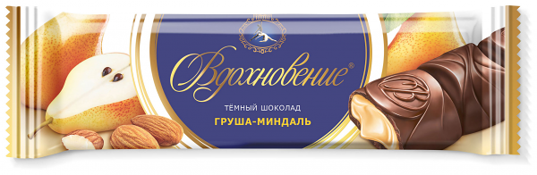 Батончик Вдохновение темный груша миндаль