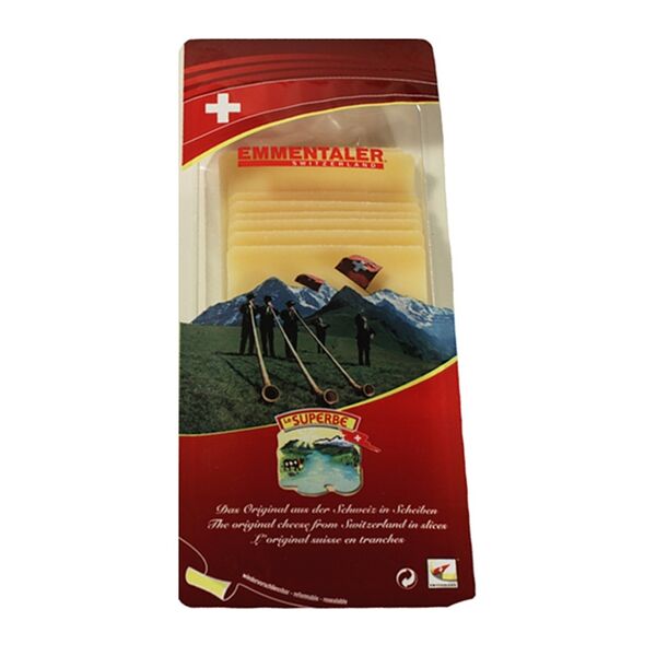 Сыр полутвердый Le Superbe Эмменталер в нарезке 50%